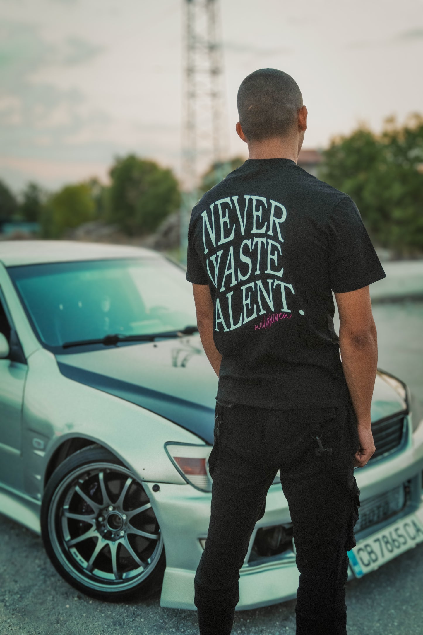 Black “Never Waste Talent” T-Shirt