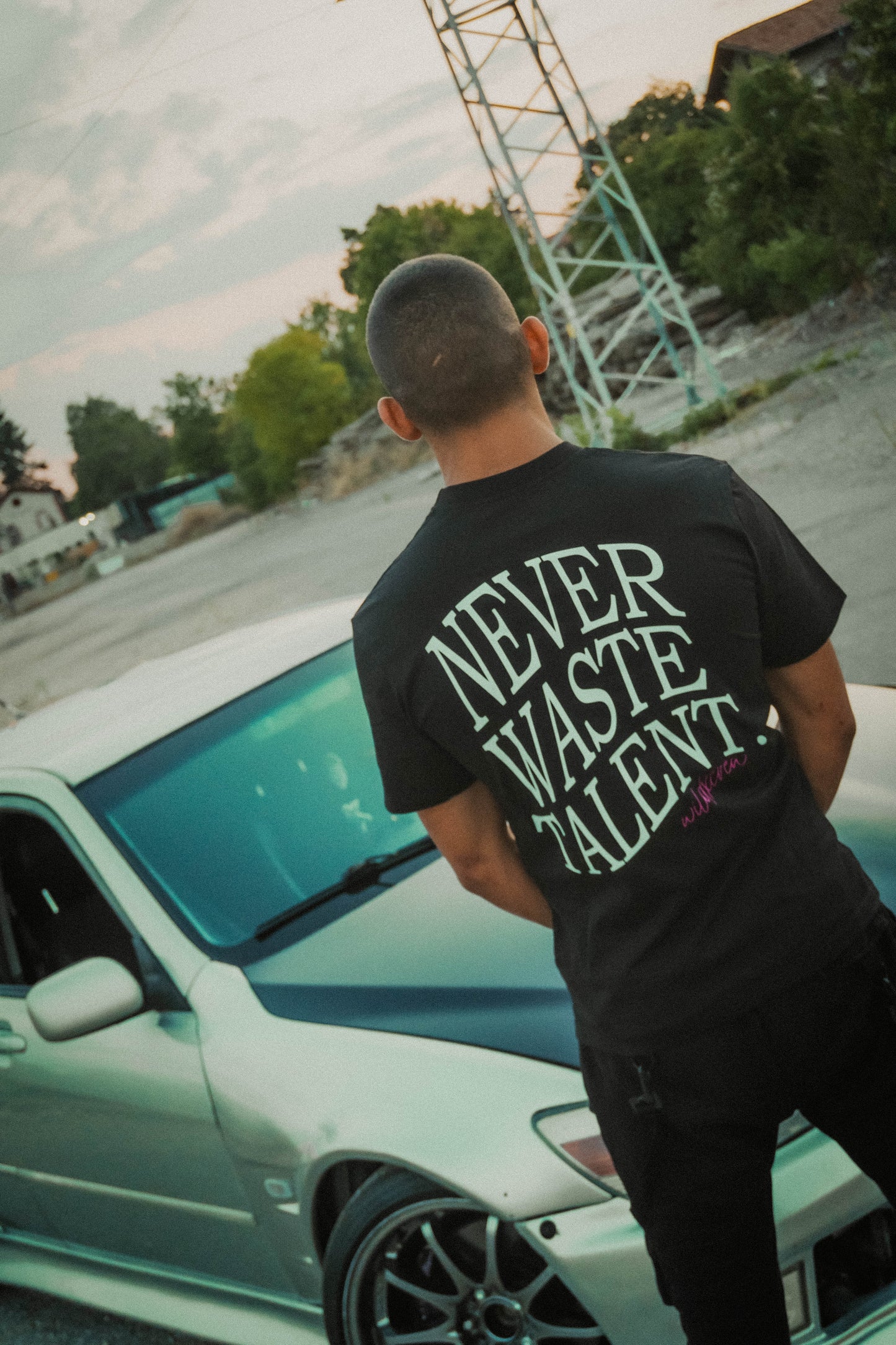 Black “Never Waste Talent” T-Shirt