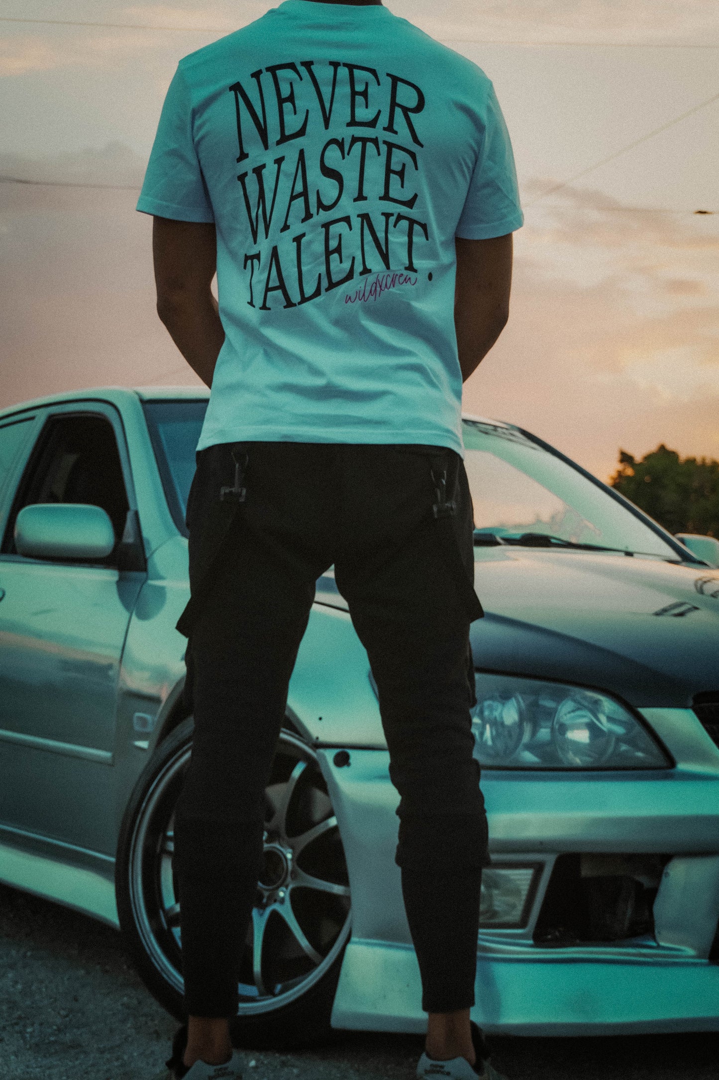 White “Never Waste Talent” T-Shirt