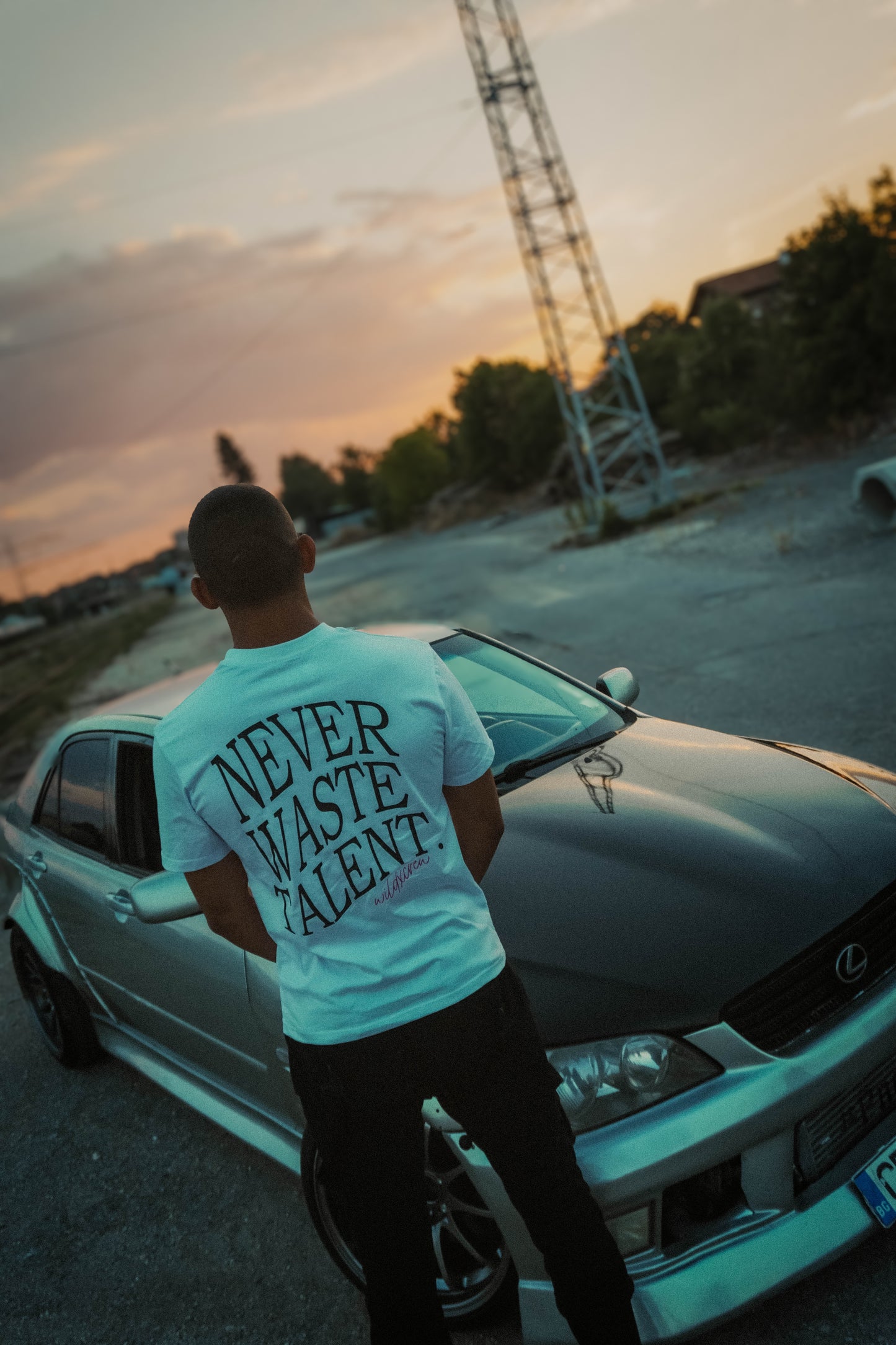 White “Never Waste Talent” T-Shirt