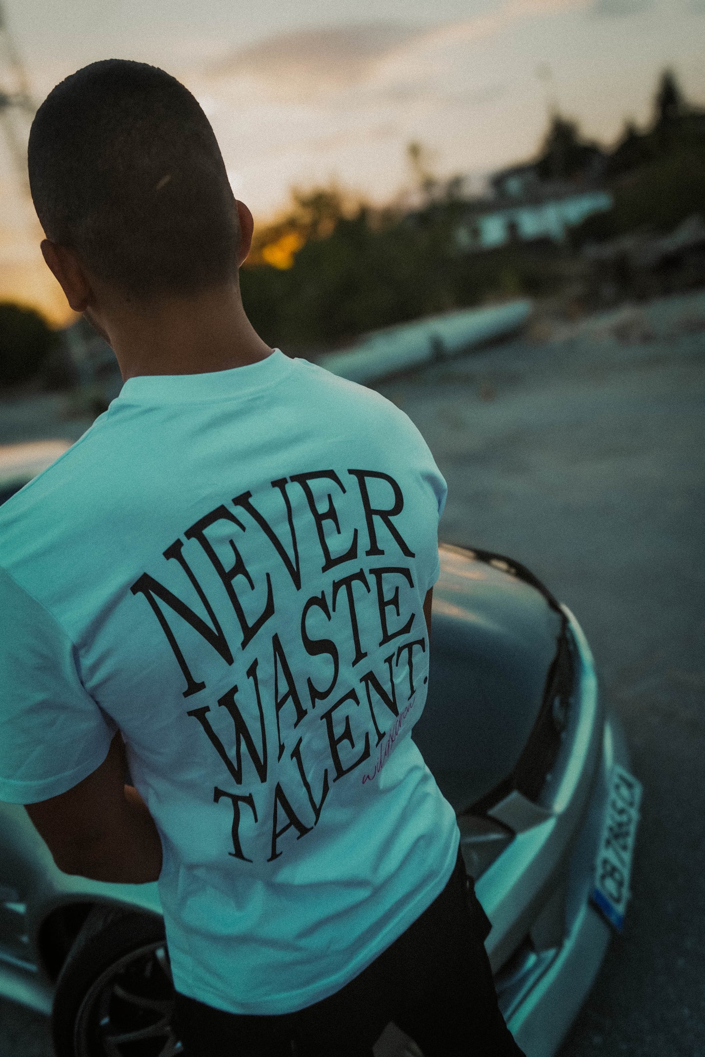 White “Never Waste Talent” T-Shirt